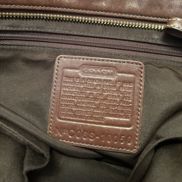 Coach Brown Braid Handle Leather Tote - Picture 5 of 6